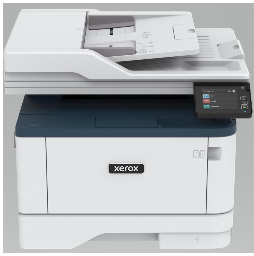 Xerox B315V_DNI B&W laser. MFZ,  A4,  512 MB,  DUPLEX,  DADF,  40 strán za minútu,  Ethernet/ Wifi/ USB,  Apple AirPrint0 