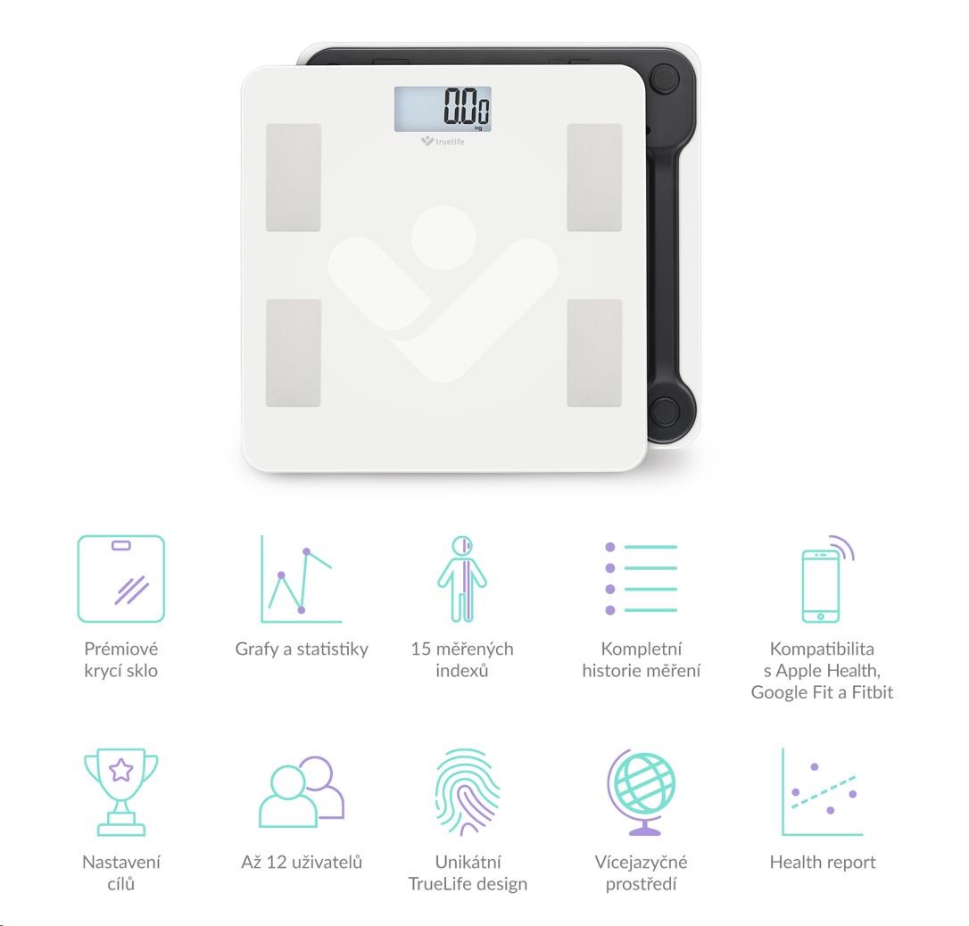 TrueLife FitScale W4 BT - Inteligentní diagnostická váha5 