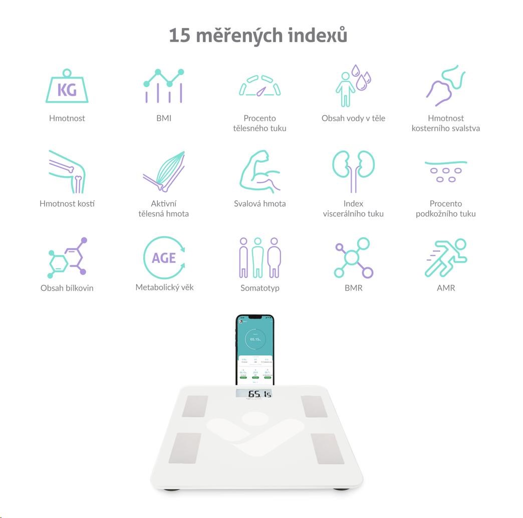 TrueLife FitScale W4 BT - Inteligentní diagnostická váha0 