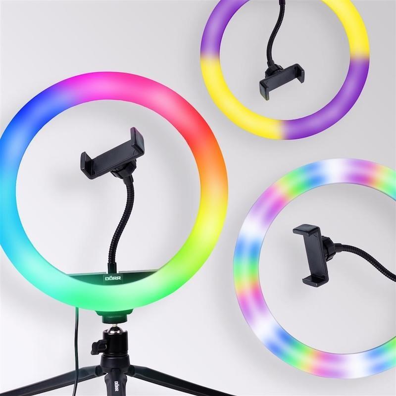 Doerr Vlogging Kit VL-26 LED RGB video svetlo pre SmartPhone3 