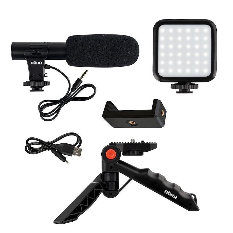 Doerr Vlogging Kit VL-5 Mikrofónové video svetlo pre SmartPhone5 