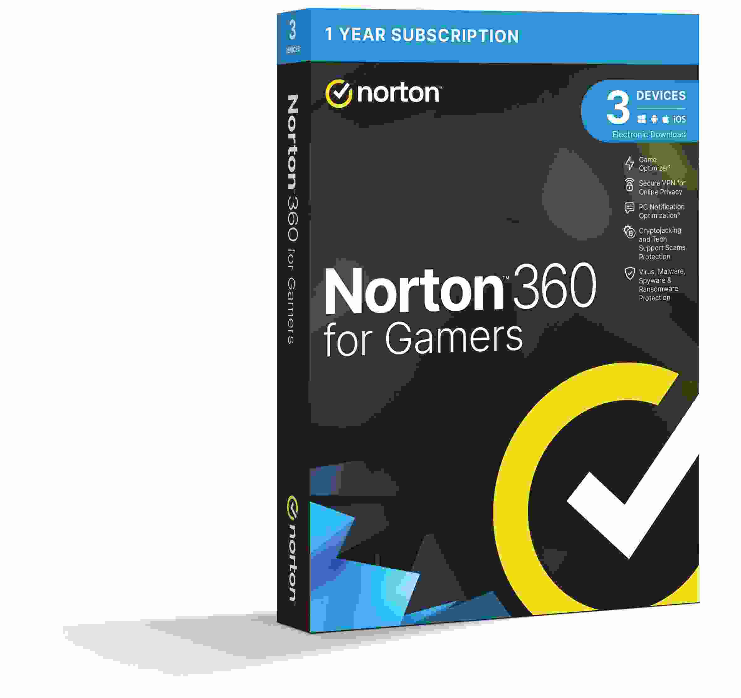 NORTON 360 FOR GAMERS 50GB CZ 1 používateľ pre 3 zariadenia na 1 rok BOX0 