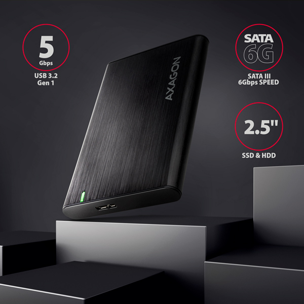AXAGON EE25-A6M,  USB 3.2 Gen 1 - SATA 6G 2.5