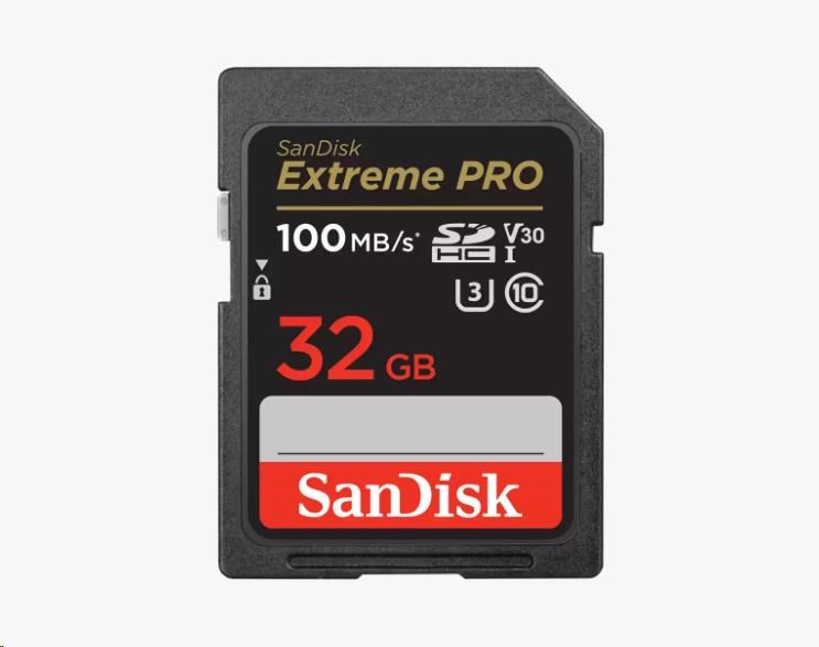 Karta SanDisk SDHC 32GB Extreme PRO (100 MB/ s Class 10,  UHS-I U3 V30)0 