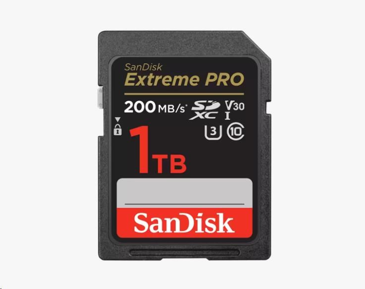 Karta SanDisk SDXC 1TB Extreme PRO (200 MB/ s triedy 10,  UHS-I U3 V30)0 