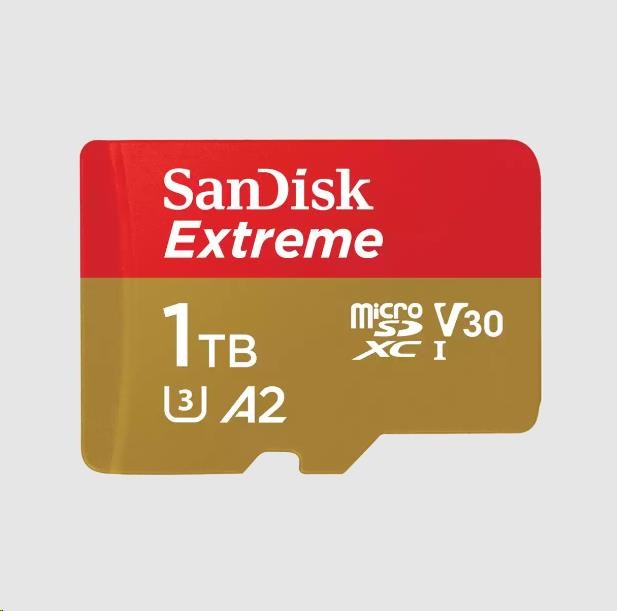 SanDisk micro SDXC karta 1TB Extreme (190 MB/ s Class 10,  UHS-I U3 V30) + adaptér0 