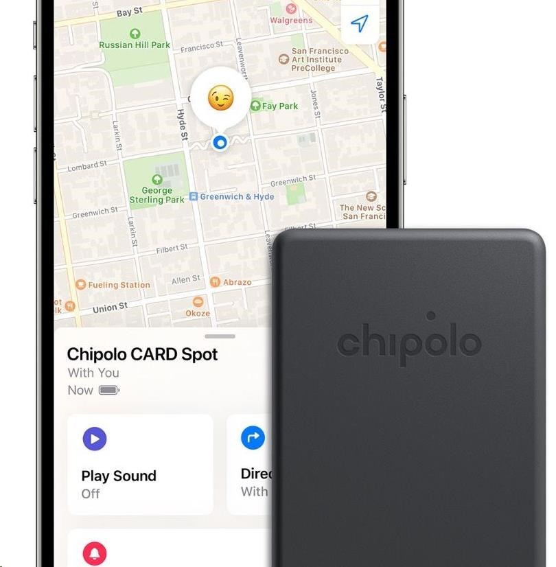 Chipolo CARD Spot– Chytrý vyhledávač peněženky,  černý2 
