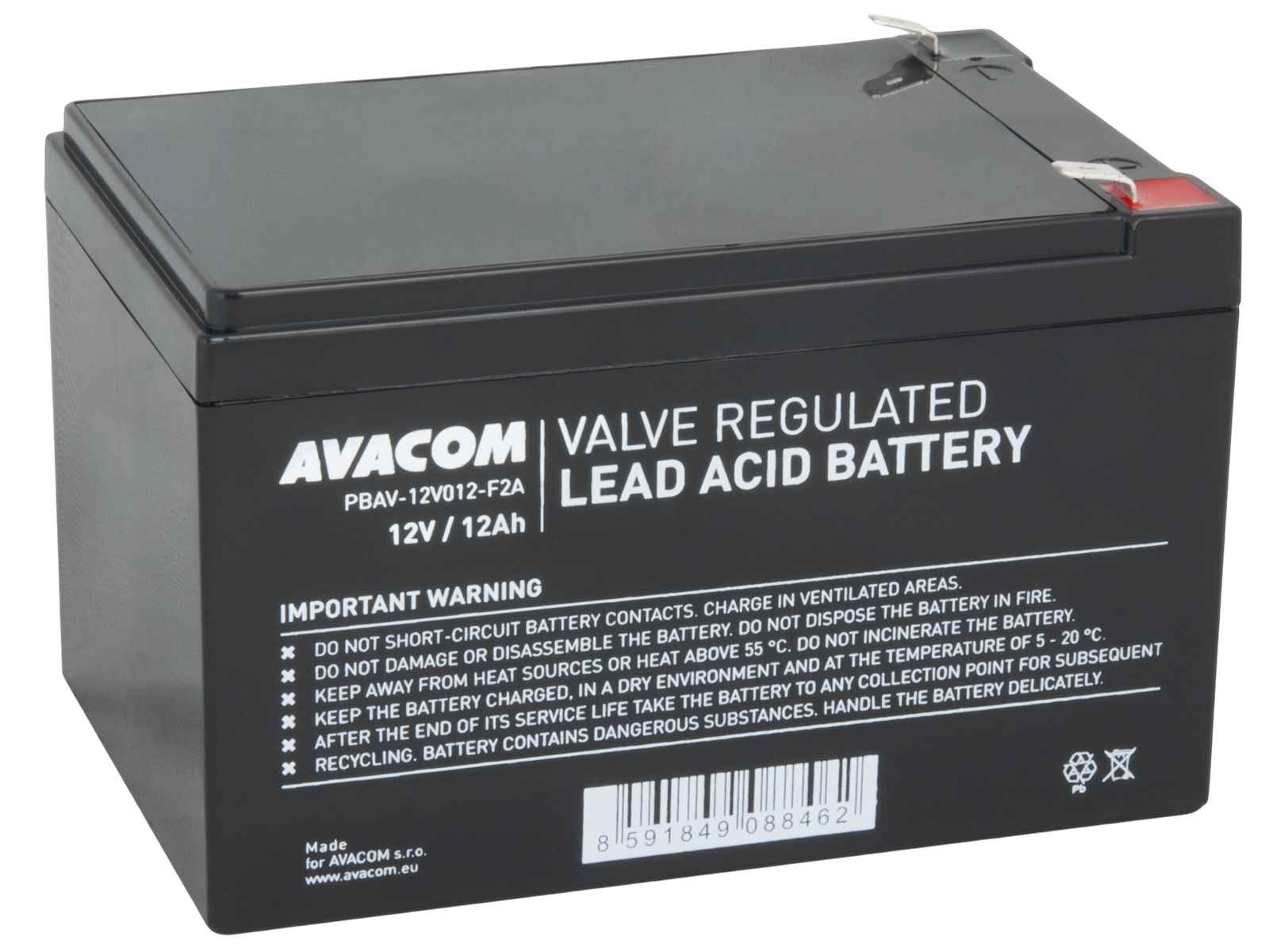 Batéria AVACOM 12V 12Ah F2 (PBAV-12V012-F2A)0 