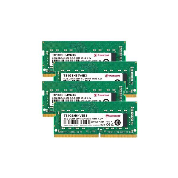 SODIMM DDR5 32GB 4800MHz TRANSCEND 2Rx8 2Gx8 CL40 1.1V0 