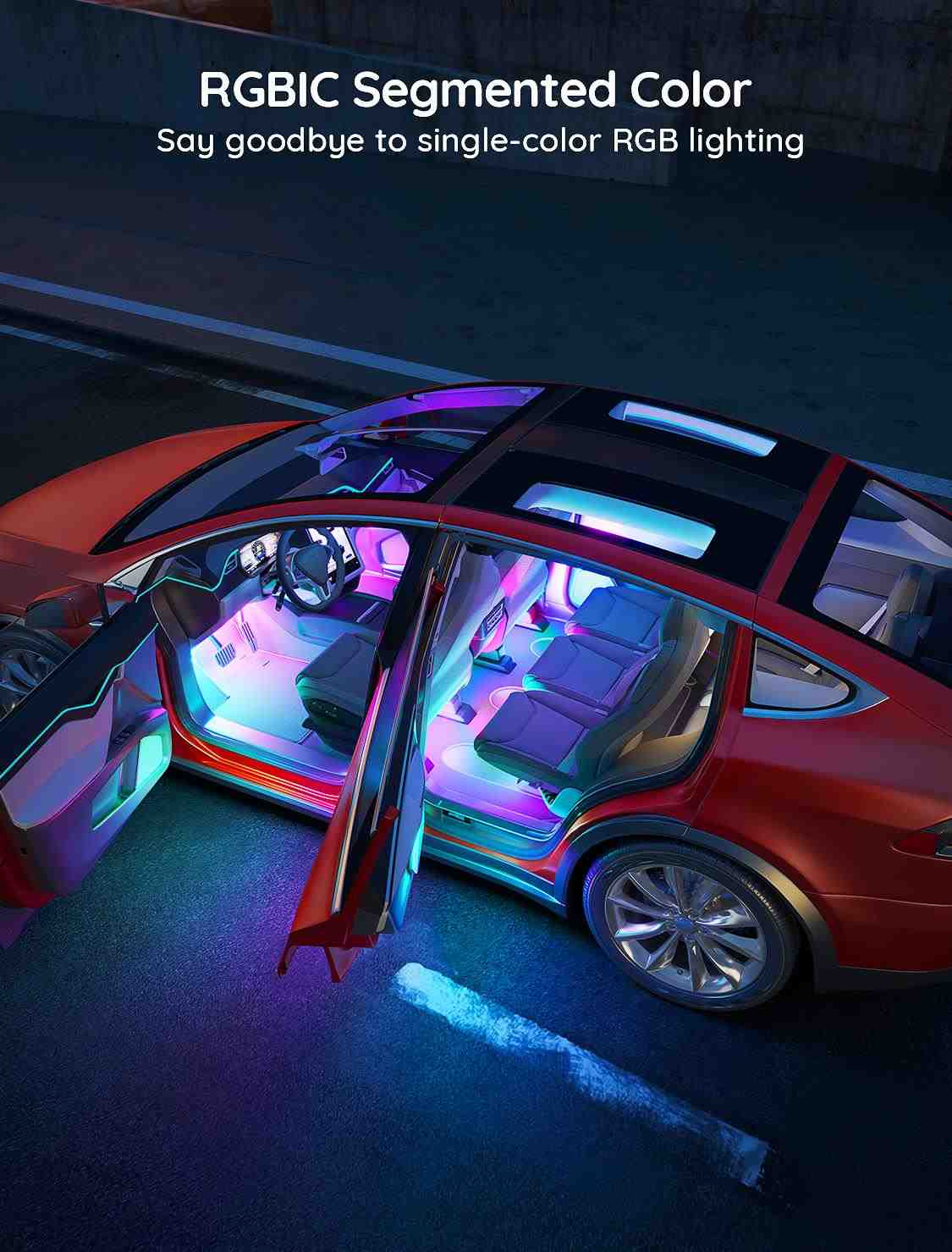 Govee Smart LED pásky do auta - RGBIC0 