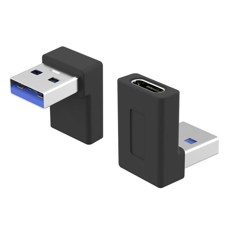 PremiumCord USB-C na USB3.0 typ A (F/ M),  90° zakrivený2 