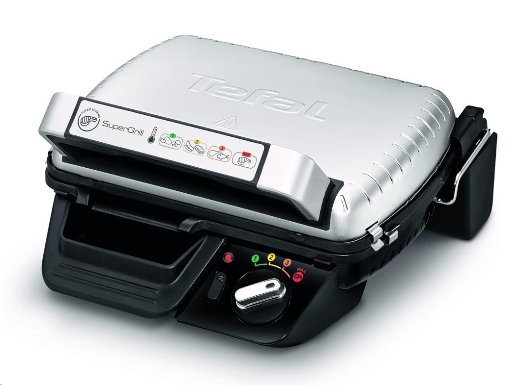 Tefal Supergrill Standard GC450B32 elektrický gril, 2000 W, kontaktní, digitální časovač, odnímatelný tác na šťávu2 
