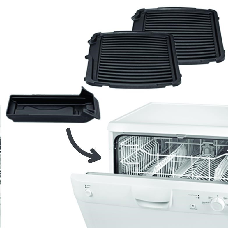 Tefal Supergrill Standard GC450B32 elektrický gril, 2000 W, kontaktní, digitální časovač, odnímatelný tác na šťávu4 