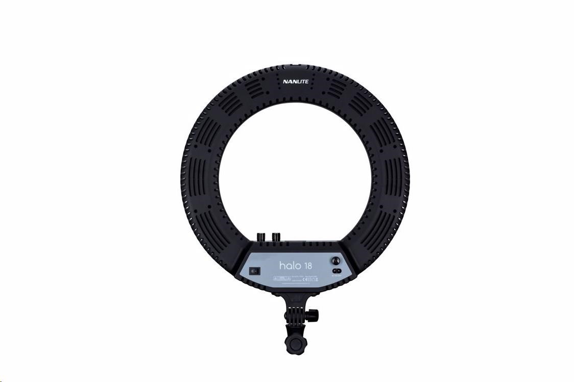 BAZAR - NANLITE Halo 18 LED kruhové světlo - Poškozený obal (Komplet)1 