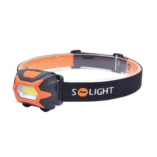 Solight čelová LED svítilna,  3W COB,  3x AAA0 