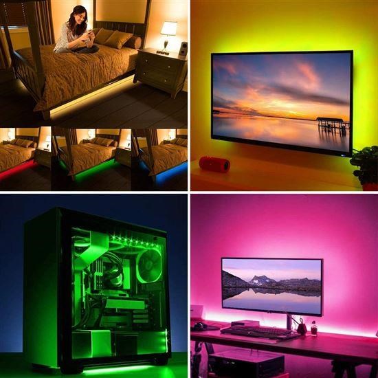 Solight LED RGB pásek pro TV,  2x 50cm,  USB,  vypínač,  dálkový ovladač2 
