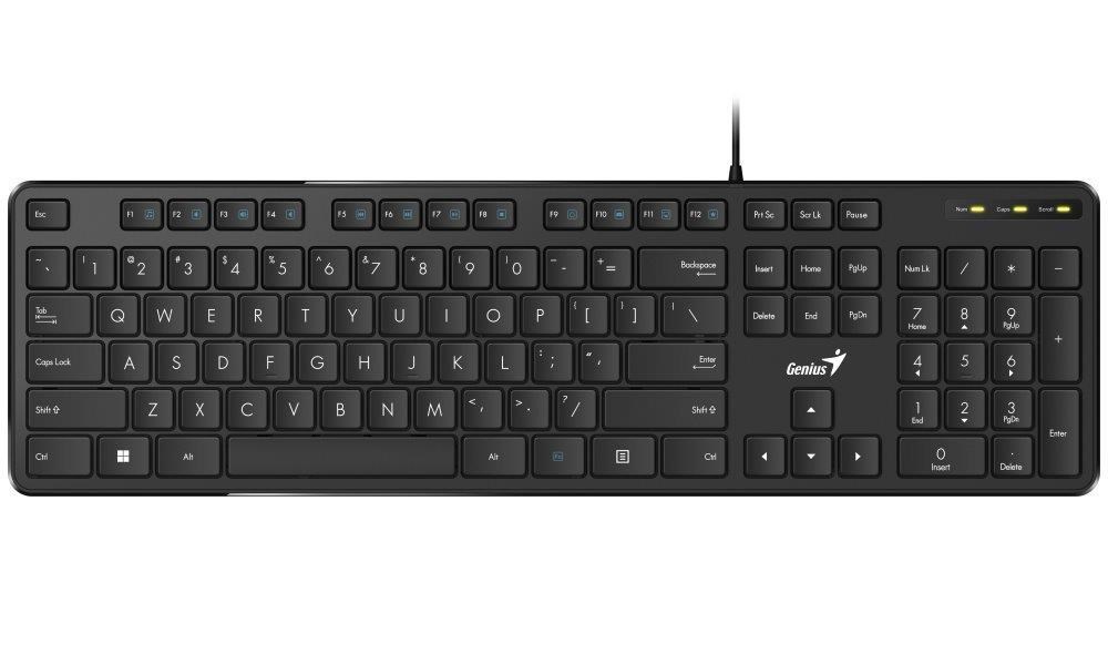 GENIUS klávesnice Slimstar M200/  Drátová/  USB/  černá/  CZ+SK layout0 