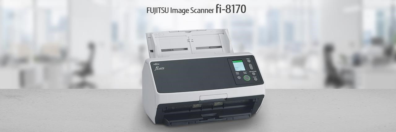 Skener FUJITSU Fi-8170 A4, priechodný, 70 str./min, 600 dpi, LAN RJ45-1000, USB 3.2, ADF 100 listov, 10000 listov za de0 