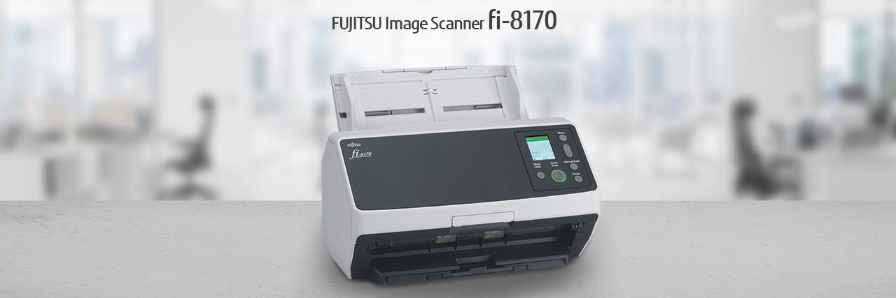 Skener FUJITSU Fi-8170 A4,  priechodný,  70 str./ min,  600 dpi,  LAN RJ45-1000,  USB 3.2,  ADF 100 listov,  10000 listov za de0 