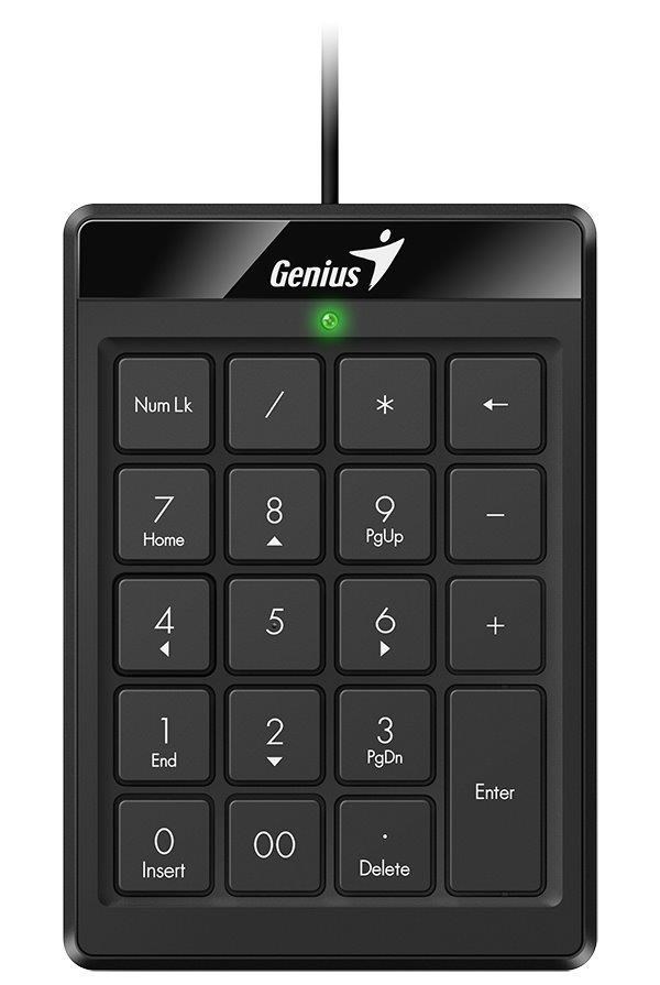 GENIUS numerická klávesnice NumPad 110/  Drátová/  USB/  slim design/  černá1 