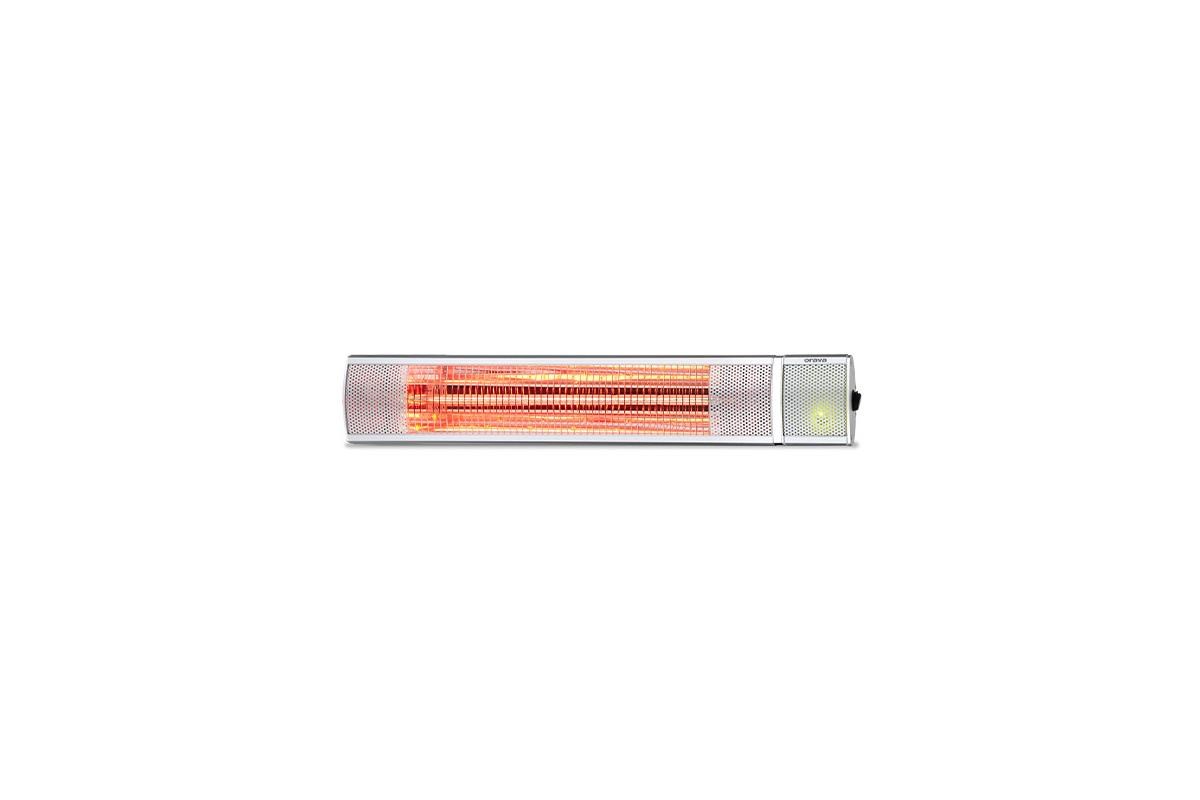 Orava IO-20 infračervený ohřívač na zeď,  750 - 2000 W,  IP55,  dálkové ovládání,  hliník0 