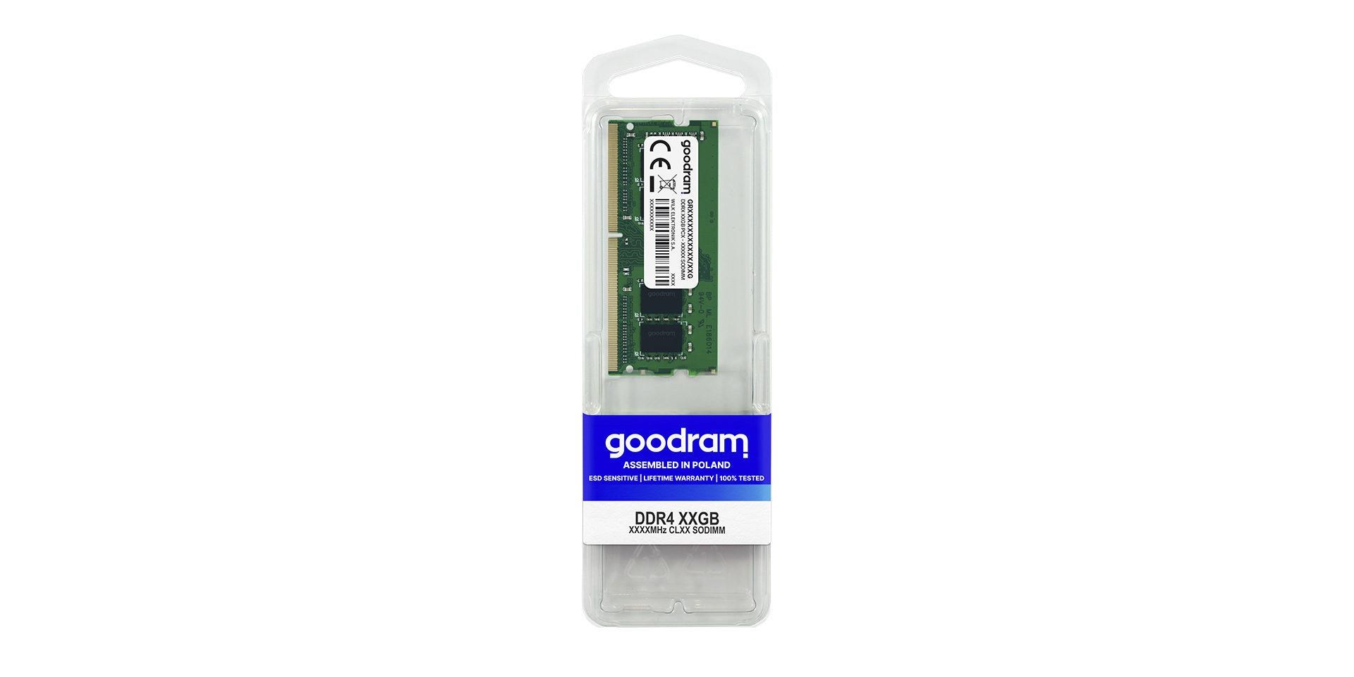 GOODRAM SODIMM DDR4 16GB 3200MHz CL22,  1.2V0 