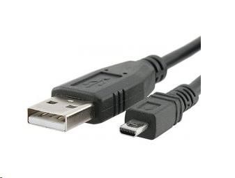 Kábel USB PREMIUMCORD 2.0 A-B mini,  8 pinov,  2 m Sanyo,  Panasonic LUMIX0 