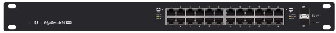 UBNT EdgeSwitch ES-24-250W [26Gbps,  250W,  aktívny (802.3af/ at) a pasívne (24 V) PoE,  2xSFP,  L2/ L3]0 