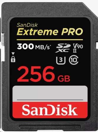 SanDisk SDHC karta 256GB Extreme PRO (300 MB/ s,  Class 10,  UHS-II U3 V90)0 