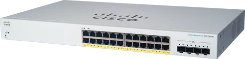 Cisco switch CBS220-24FP-4X (24xGbE, 4xSFP+, 24xPoE+, 382W) - REFRESH0 