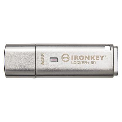 Kingston IronKey Locker+ 50/ 64GB/ USB 3.1/ USB-A/ Strieborná1 