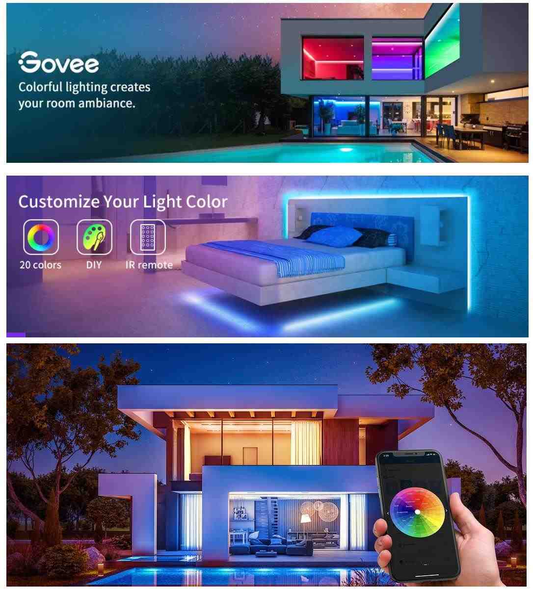 Govee WiFi RGB Smart LED pásek 5m0 