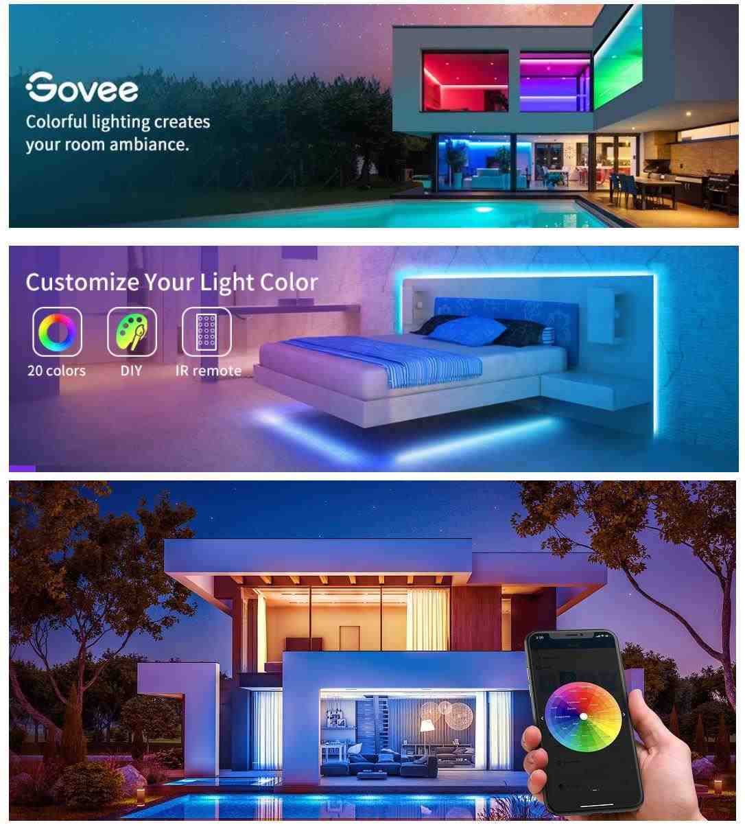 Govee WiFi RGB Smart LED pásek 5m3 