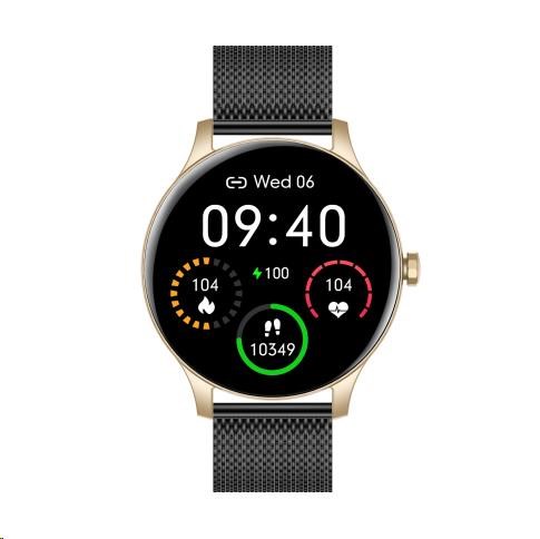 Garett Smartwatch Classy zlato-černá,  ocel2 