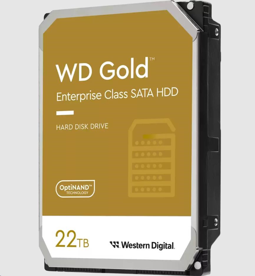 WD GOLD WD221KRYZ 22TB SATA/  6Gb/ s 512MB cache 7200 otáčok za minútu,  CMR,  Enterprise0 