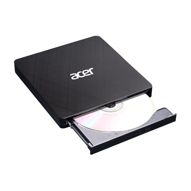 ACER Portable DVD Writer,  USB 3.5 + Type-C 3.0,  140 x 142 x 17mm,  burn speed CD-R: 24X CD-RW: 16X , DVD-R, 8X,  DVD-RW 6X0 
