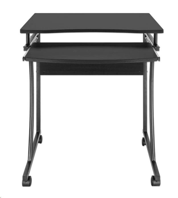 MANHATTAN stůl,  s výsuvnou přihrádkou na klávesnici,  černá0 