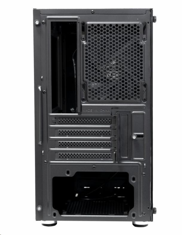 EVOLVEO M4,  case mATX,  1x120mm PWM ventilátor,  průhledná bočnice,  černá3 