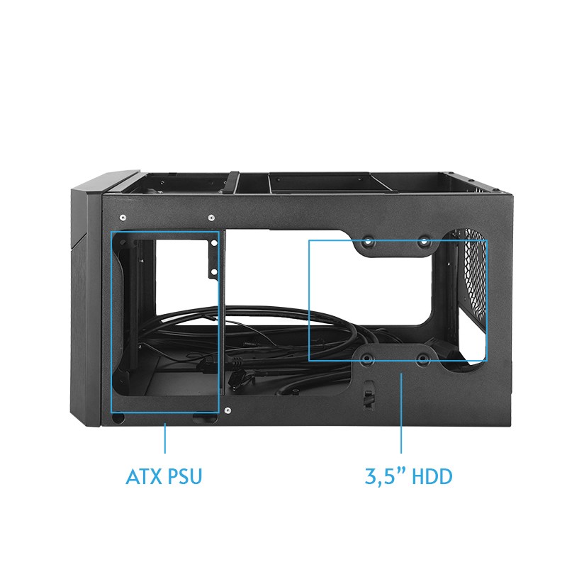 CHIEFTEC skříň Pro Cube Mini CN-01B-OP,  ITX,  Black,  bez zdroje3 