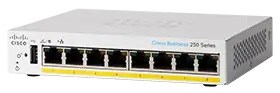 Cisco switch CBS250-8PP-D (8xGbE, 8xPoE+, 45W, fanless) - REFRESH0 