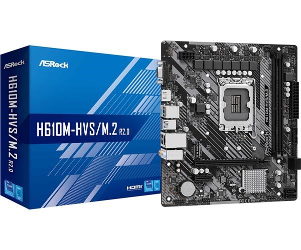 ASRock MB Sc LGA1700 H610M-HVS/ M.2 R2.0,  Intel H610,  2xDDR4,  1xHDMI,  1xVGA,  mATX0 