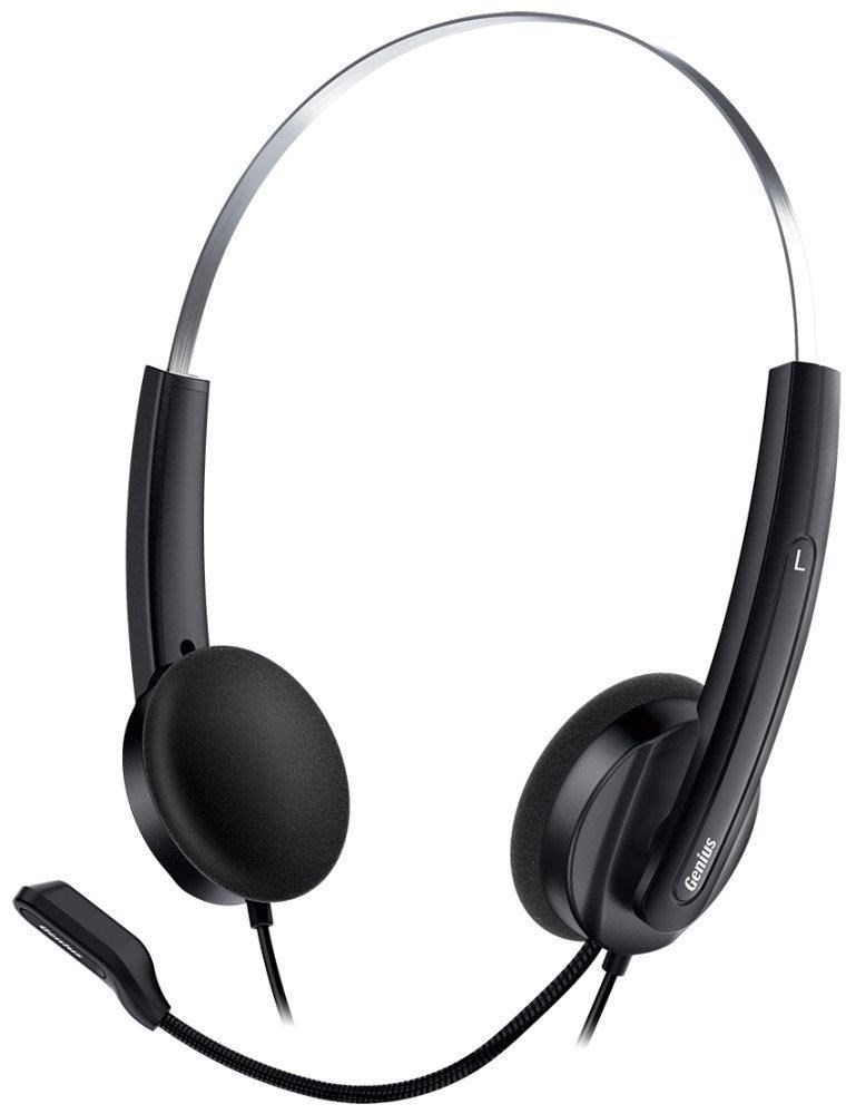 GENIUS sluchátka HS-220U/  USB/  černo-stříbrná0 