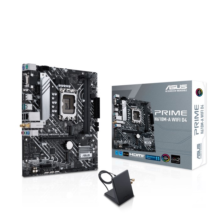 ASUS MB Sc LGA1700 PRIME H610M-A WIFI D4,  Intel H610,  2xDDR4,  1xDP,  1xHDMI,  1xVGA,  WI-FI,  mATX0 