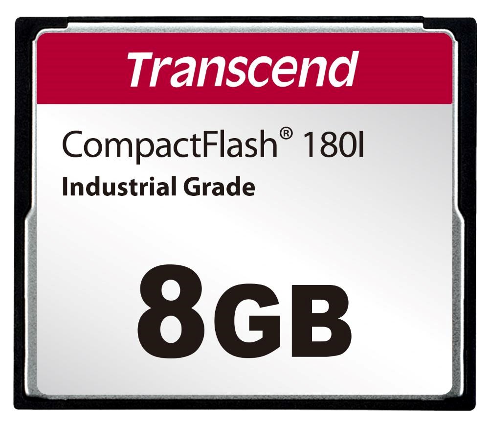 TRANSCEND CompactFlash Card CF180I,  8GB,  SLC mode WD-15,  Wide Temp.0 