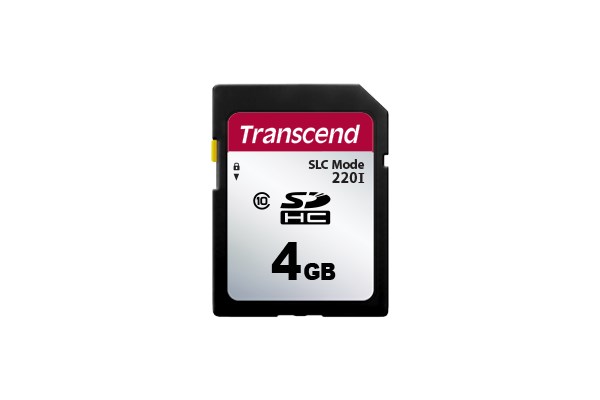 TRANSCEND SD karta 4GB SDC220I,  Class 10,  SLC mode,  Wide Temp.0 