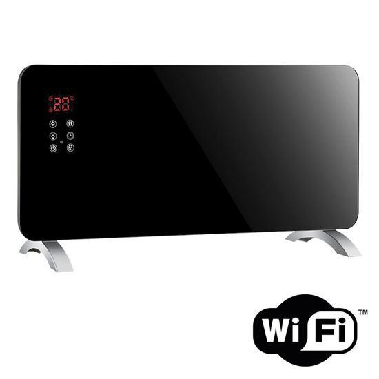 Solight horkovzdušný konvektor sklokeramický 2000W, WiFi, LCD, nastavitelný termostat, časovač0 