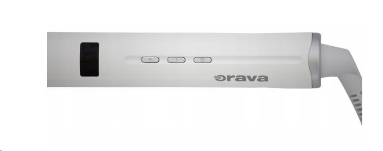 ORAVA Tenera-1 žehlička na vlasy,  keramické destičky,  LED displej,  pro všechny typy vlasů,  bílá0 