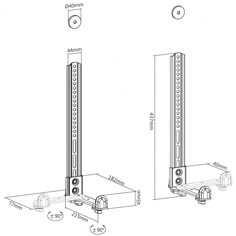 Reflecta Soundbar Holder SBH154 držáky na reproduktory5 