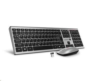 CONNECT IT Combo bezdrátová stříbrná klávesnice + myš,  (+2x AAA +1x AA baterie zdarma),  CZ + SK layout0 