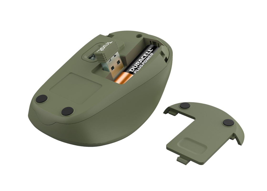 TRUST myš Yvi+ Wireless Mouse Eco Green,  zelená3 
